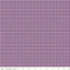Image of the 1/8 inch PRINTED Gingham Eggplant quilting cotton fabric by Riley Blake Designs. Features an 1/8 inch dark purple gingham pattern on white. 
Cute Little Fabric Shop
