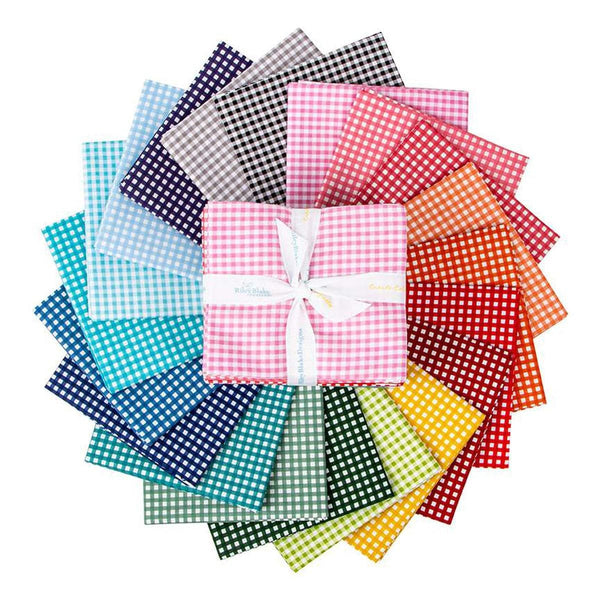 SALE 1/8" PRINTED Gingham Fat Quarter Bundle 20 pieces - Riley Blake Designs - Pre cut Precut - Quilting Cotton Fabric