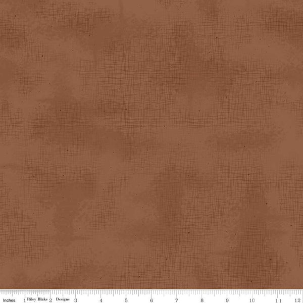 Image of the Shabby Chestnut quilting cotton fabric by Lori Holt for Riley Blake Designs. Features a shaded, dotted, and lined fabric with a brown background. 
Cute Little Fabric Shop