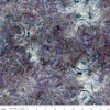 Image of the Expressions Batiks Chalk & Charcoal Pebble Pastiche cotton fabric by Riley Blake Designs. Features blue leaves on a purple and gray background.
Cute Little Fabric Shop
