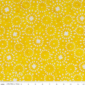 30" End of Bolt - SALE Batiks Expressions Elementals BTHH511 Canary - Riley Blake Designs - Hand-Dyed Tjap Print - Quilting Cotton Fabric