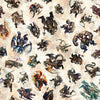 SALE Wizards & Warriors Character Toss 30240 Cream E - QT Fabrics - Quilting Cotton Fabric