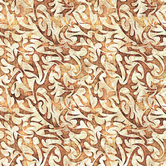 SALE Wizards & Warriors Flame Geo 30243 Cream E - QT Fabrics  - Quilting Cotton Fabric