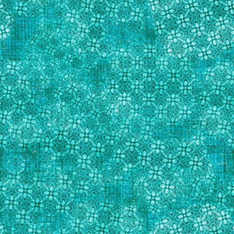 Eye of the Tiger Geo Blender 30479 Turquoise Q - by QT Fabrics - Texture - Quilting Cotton Fabric