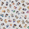 24" End of Bolt - SALE Lil' Wizards Wizard Toss 30551 Gray - by QT - Baby Animals Hat Magic Wands Spells Stars - Quilting Cotton Fabric