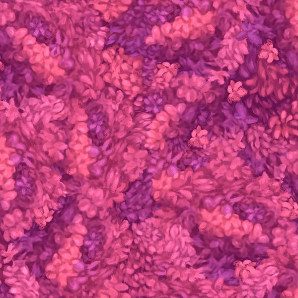 SALE Mystical Unicorn Floral Texture 30614 Pink P - by QT Fabrics - Blossoms Flowers - Quilting Cotton Fabric