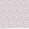 Image of the Buds & Butterflies Daisy Delight White quilting cotton fabric by Cayla Naylor for Riley Blake Designs. Features small flowers on a white background. 
Cute Little Fabric Shop