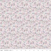 Image of the Buds & Butterflies Daisy Delight White quilting cotton fabric by Cayla Naylor for Riley Blake Designs. Features small flowers on a white background. 
Cute Little Fabric Shop