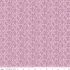 Image of the Buds & Butterflies Secret Wings Mauve quilting cotton fabric by Cayla Naylor for Riley Blake Designs. Features sprigs of leaves and butterflies on a light pink purple background. 
Cute Little Fabric Shop