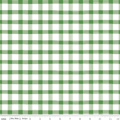 Image of Monthly Placemats 2 Gingham Green from Riley Blake Designs. Features an green printed gingham pattern. 
Cute Little Fabric Shop