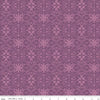 Image of the Buds & Butterflies Enchanting Garden Orchid quilting cotton fabric by Cayla Naylor for Riley Blake Designs. Features a floral damask pattern on a pink purple background. 
Cute Little Fabric Shop
