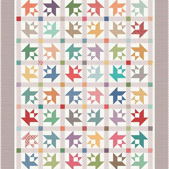 Image of the It's Sew Emma Prairie Home Book by Lori Holt for Riley Blake Designs. Features a quilt with a rainbow stars and shapes.
Cute Little Fabric Shop