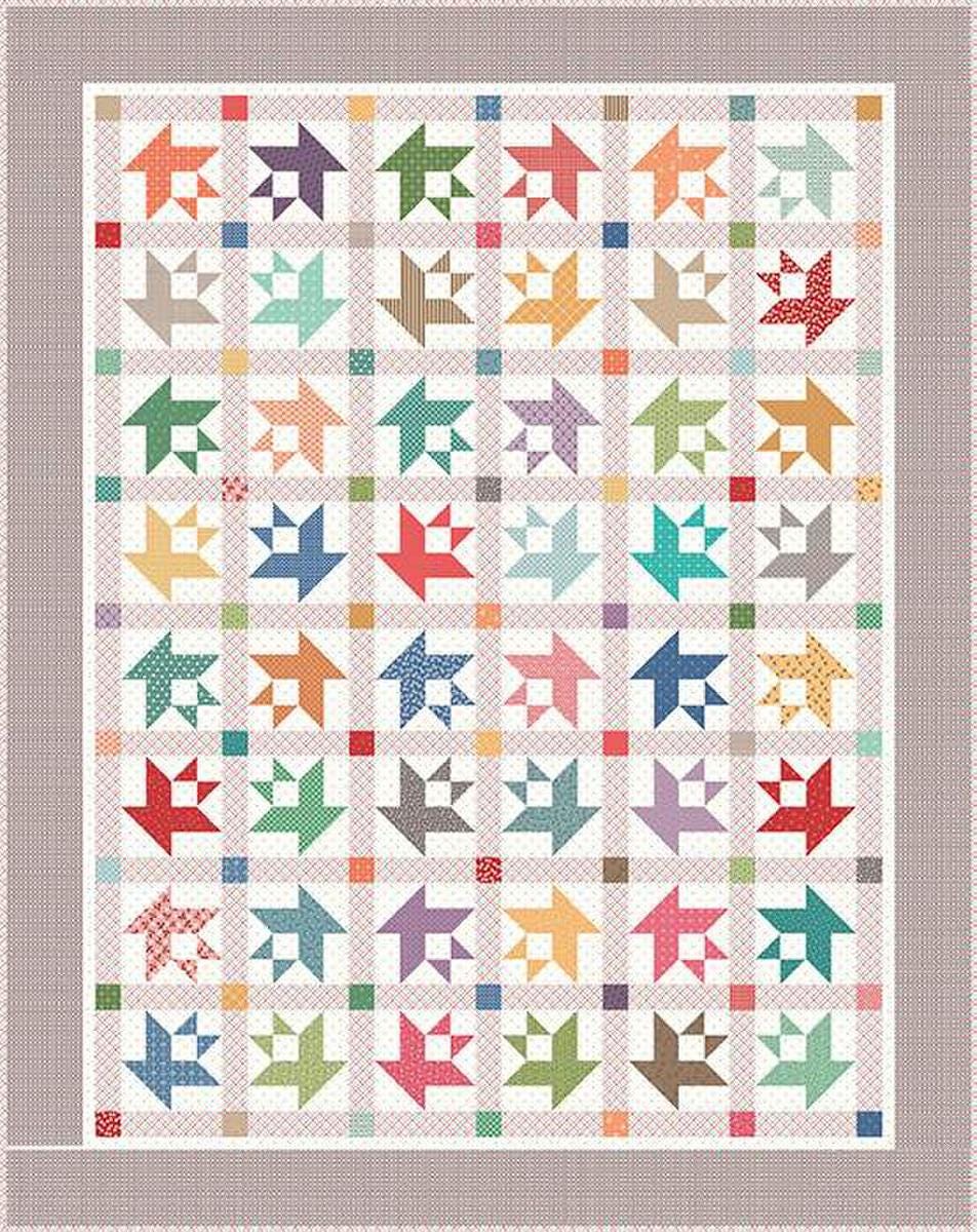 Image of the It's Sew Emma Prairie Home Book by Lori Holt for Riley Blake Designs. Features a quilt with a rainbow stars and shapes.
Cute Little Fabric Shop