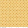 Fat Quarter End of Bolt - Granny Chic Kisses C8512 Yellow - Riley Blake Designs - Lori Holt - Xs Dots - Quilting Cotton Fabric