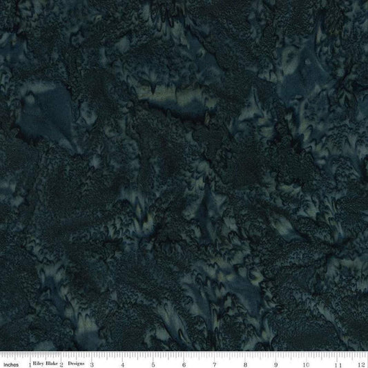 CLEARANCE Batiks Expressions Hand-Dyes BTHH162 Dark Turquoise 3 - Riley Blake - Hand-Dyed - Quilting Cotton Fabric