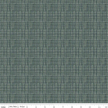 DEAL Round the Mountain Wonky Gingham C13816 Dusk - Riley Blake Designs - PRINTED Wavy-Lined Gingham - Quilting Cotton Fabric