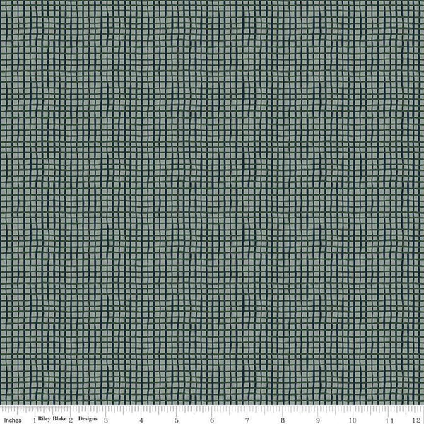 SALE Round the Mountain Wonky Gingham C13816 Dusk by Riley Blake Designs - PRINTED Wavy-Lined Gingham - Quilting Cotton Fabric