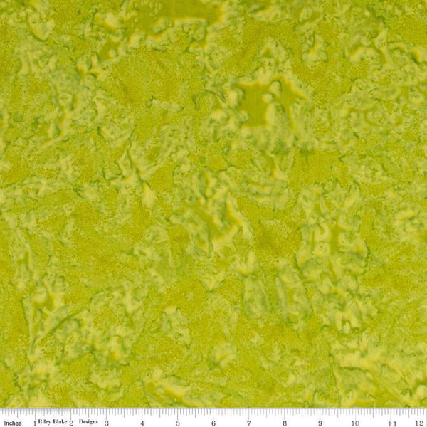 SALE Batiks Expressions Hand-Dyes BTHH149 Lime - Riley Blake Designs - Hand-Dyed Print - Quilting Cotton Fabric