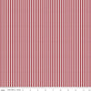 Image of the Dahlia Red eighth inch stripe on white quilting cotton fabric by Riley Blake Designs. Features a dark red stripes fabric with a white background. 
Cute Little Fabric Shop