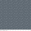 Image of the It Takes a Village Shining Star Smoke quilting cotton fabric by Jennifer Long for Riley Blake Designs. Features small scattered star on a grey background. 
Cute Little Fabric Shop