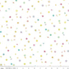 Image of the Hush Hush 4 Zest Appeal quilting cotton fabric by Riley Blake Designs. Features scattered citrus fruit wedges and slices on a white background. 
Cute Little Fabric Shop