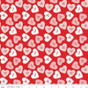 Image of the Sweetheart Main Red quilting cotton fabric by My Mind's Eye for Riley Blake Designs. Features conversation hearts on a red background.
Cute Little Fabric Shop