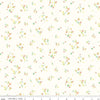 Image of the Hush Hush 4 In Full Bloom quilting cotton fabric by Riley Blake Designs. Features scattered blossoms on a white background. 
Cute Little Fabric Shop