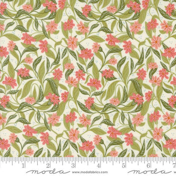 Woodland Wonder Floral Cloud quilting cotton fabric by Gingiber for Moda Fabrics. Features flowers, leaves, and dots on a cream background. 
Cute Little Fabric Shop