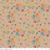 Image of the Wide Back Autumn Floral Tea Dye quilting cotton fabric by My Minds Eye for Riley Blake Designs. Features flowers on a tan background.
Cute Little Fabric Shop