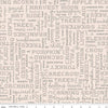 Image of the Wide Back Autumn Words Latte quilting cotton fabric by My Minds Eye for Riley Blake Designs. Features words and text on a tan background.
Cute Little Fabric Shop