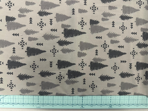 CLEARANCE Timberland Trees C10333 Light Gray - Riley Blake Designs - Quilting Cotton Fabric