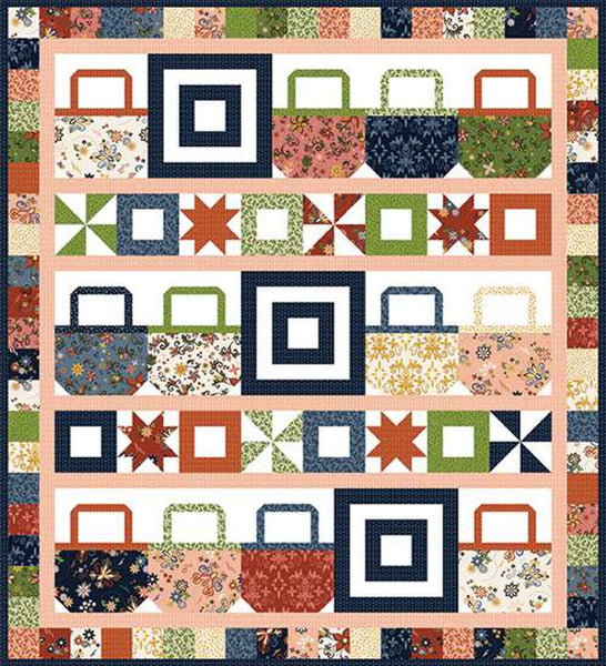 Image of the Off to Market quilt pattern by Judy Madsen for Riley Blake Designs. Features the fabric requirements to construct the quilt.
Cute Little Fabric Shop