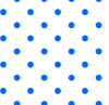 Fat Quarter End of Bolt -CLEARANCE Dots and Stripes and More Brights Small Dot 28892 ZB Blue on White- QT -Polka Dots Dotted-Quilting Cotton