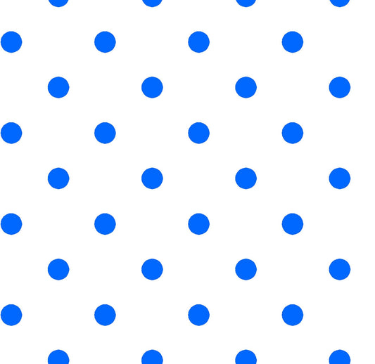 Fat Quarter End of Bolt -CLEARANCE Dots and Stripes and More Brights Small Dot 28892 ZB Blue on White- QT -Polka Dots Dotted-Quilting Cotton