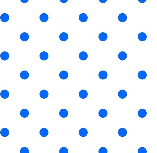 32" End of Bolt - CLEARANCE Dots and Stripes and More Brights Small Dot 28892 ZB Blue on White - QT - Polka Dots Dotted - Quilting Cotton