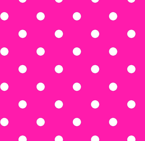 SALE Dots and Stripes and More Brights Small Dot 28892 P Pink - QT Fabrics - Polka Dots Dotted - Quilting Cotton Fabric