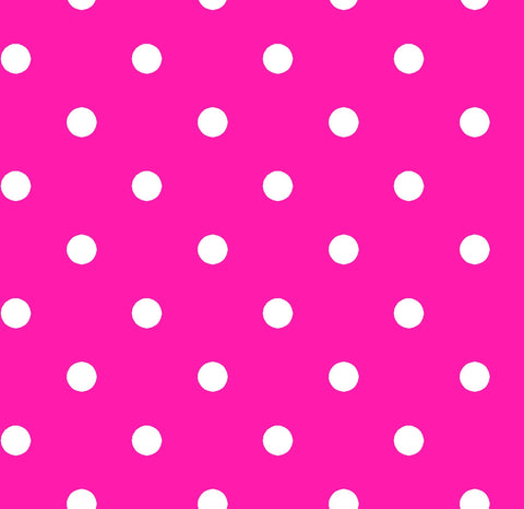 SALE Dots and Stripes and More Brights Small Dot 28892 P Pink - QT Fabrics - Polka Dots Dotted - Quilting Cotton Fabric