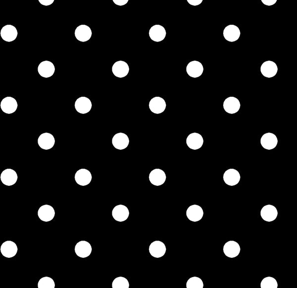 SALE Dots and Stripes and More Small Dot 28892 J Black - QT Fabrics - Polka Dots Dotted - Quilting Cotton Fabric