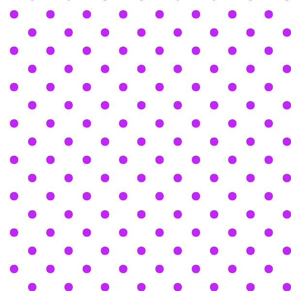 Dots and Stripes and More Brights Mini Dot 28891 ZV Purple on White - QT Fabrics - Polka Dots Dotted - Quilting Cotton Fabric