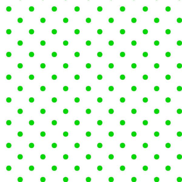 CLEARANCE Dots and Stripes and More Brights Mini Dot 28891 ZG Green on White - QT Fabrics - Polka Dots Dotted - Quilting Cotton Fabric