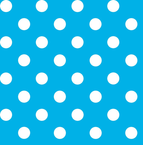 CLEARANCE Dots and Stripes and More Brights Medium Dot 28893 Q Turquoise - QT Fabrics - Polka Dots Dotted - Quilting Cotton Fabric