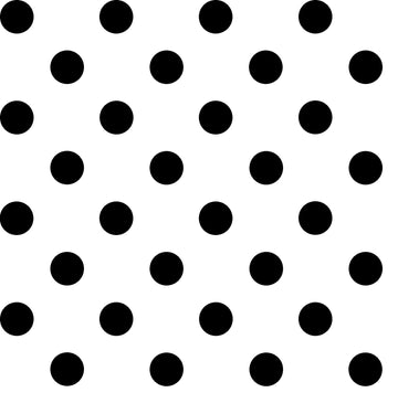 Dots and Stripes and More Medium Dot 28893 ZJ Black on White - QT Fabrics - Polka Dots Dotted - Quilting Cotton Fabric