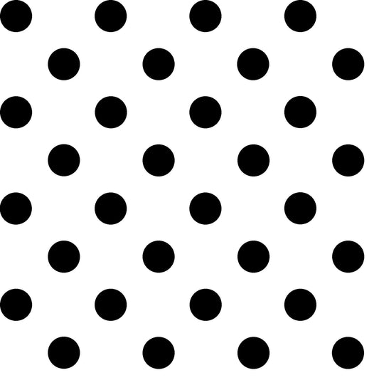 Dots and Stripes and More Medium Dot 28893 ZJ Black on White - QT Fabrics - Polka Dots Dotted - Quilting Cotton Fabric