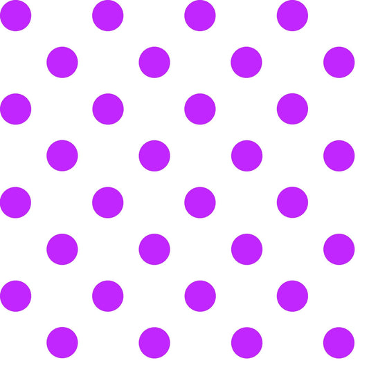 CLEARANCE Dots and Stripes and More Brights Medium Dot 28893 V Purple on White - QT Fabrics - Polka Dots Dotted - Quilting Cotton Fabric