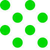 CLEARANCE Dots and Stripes and More Brights Large Dot 28894 ZB Green on White - QT Fabrics - Polka Dots Dotted - Quilting Cotton Fabric