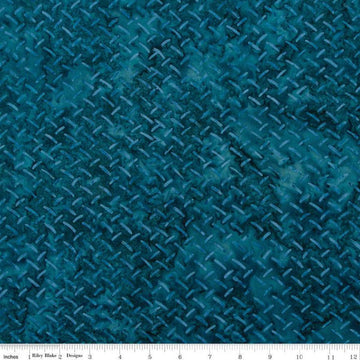 Batiks Expressions Bayou Blues BTHH Prussian - Riley Blake Designs - Hand-Dyed Tjaps Print - Quilting Cotton