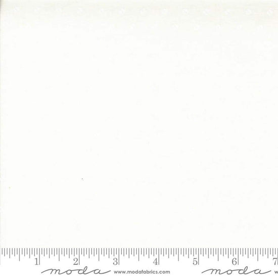 Image of the Hollyhocks Roses Dots Jasmine White quilting cotton fabric by Moda Fabrics. Features small dotted seeds on a white background. 
Cute Little Fabric Shop