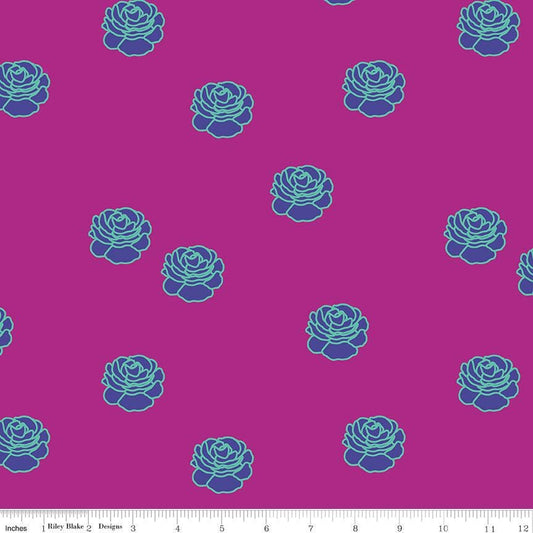 Image of the Botanic Blast Small Roses Hot Pink quilting cotton fabric by Sew Yeah Quilting for Riley Blake Designs. Features scattered roses on a hot pink background.
Cute Little Fabric Shop