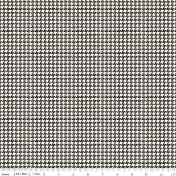 Image of the Stitchers Flannel Houndstooth Charcoal flannel fabric by Vicki McCarty for Riley Blake Designs. Features small houndstooth patterns on a white background.
Cute Little Fabric Shop