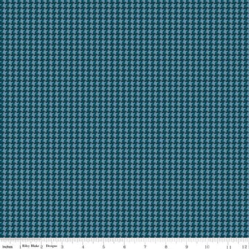 Image of the Stitchers Flannel Houndstooth Blue flannel fabric by Vicki McCarty for Riley Blake Designs. Features small houndstooth patterns on a dark blue background.
Cute Little Fabric Shop